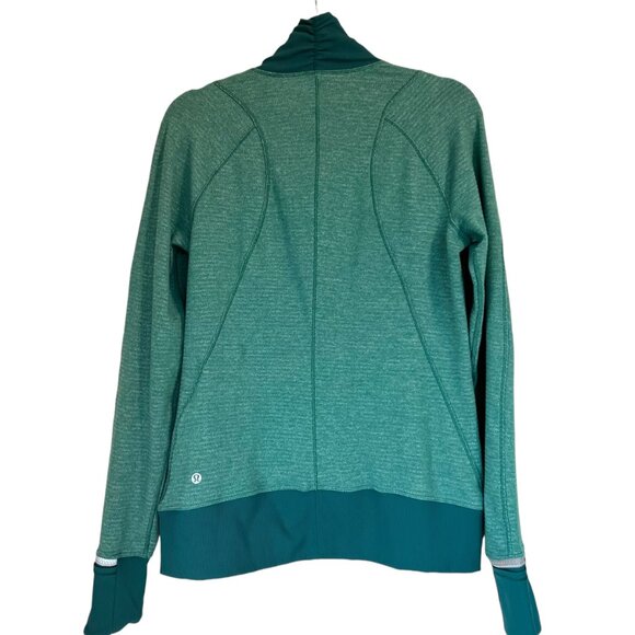 Lululemon Think Fast Pullover Herringbone 1/4 Zip Jacket Top Womens Size 12 - Picture 3 of 8